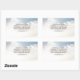 2 Korinther 5:17, Bibelverse, Rechteckiger Aufkleber