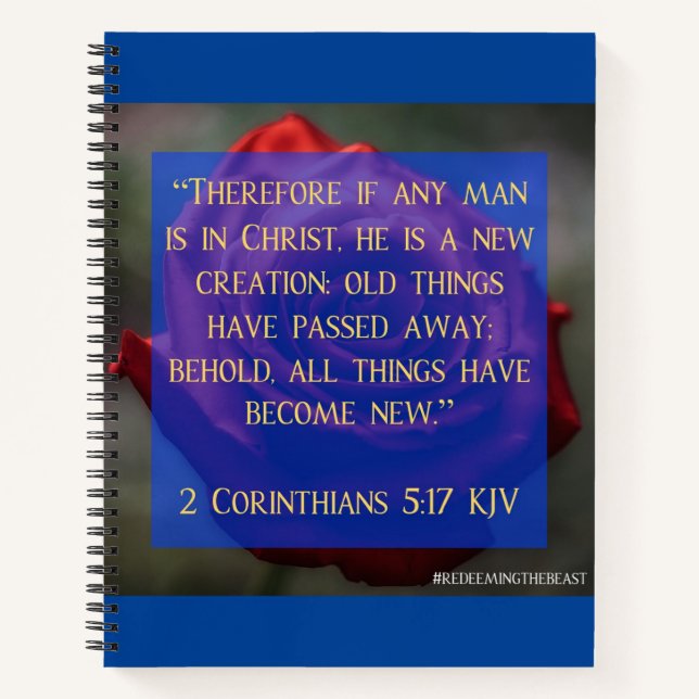 2 Korinther 5:17 Das BestienNotebook einlösen Notizbuch (Vorderseite)