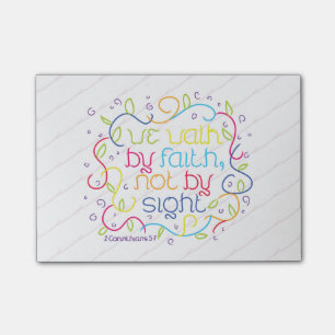 2 Korinther-5:7 gehen wir durch Glauben, nicht Post-it Klebezettel