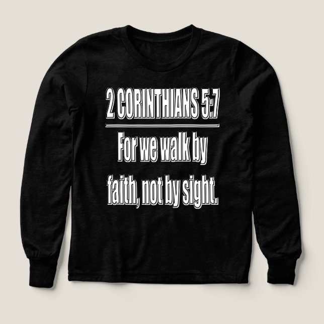 2 Korinther 5:7 Wandeln durch Glauben, nicht durch (Design Vorderseite)