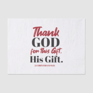 2 Korinther 9:15 Bibelverse Design I Seidenpapier