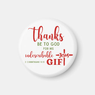 2 Korinther 9:15 Dank an die Gottessprache Magnet