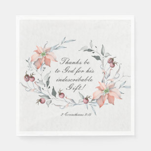 2 Korinther 9:15 Danke an Gott Weihnachten Serviette