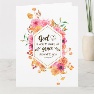 2 Korinther 9:8 Gott ist in der Lage, Gnade zu mac Karte