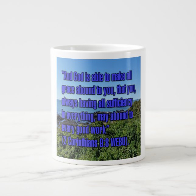 2 Korinther 9:8 WEBU Tasse (Vorderseite)