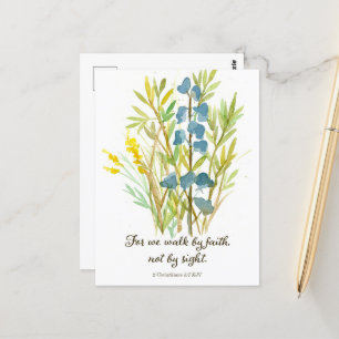 2 Korinther gehen mit der religiösen Schrift Gebet Postkarte