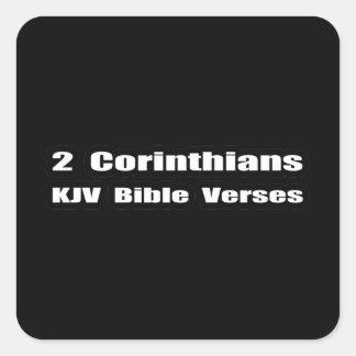 2 Korinther KJV Bibelverse Christliches Grafikdesi Quadratischer Aufkleber