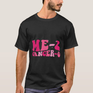 2 Krebs 0 I Beat Cancer zweimal Groovy Retro Sur T-Shirt