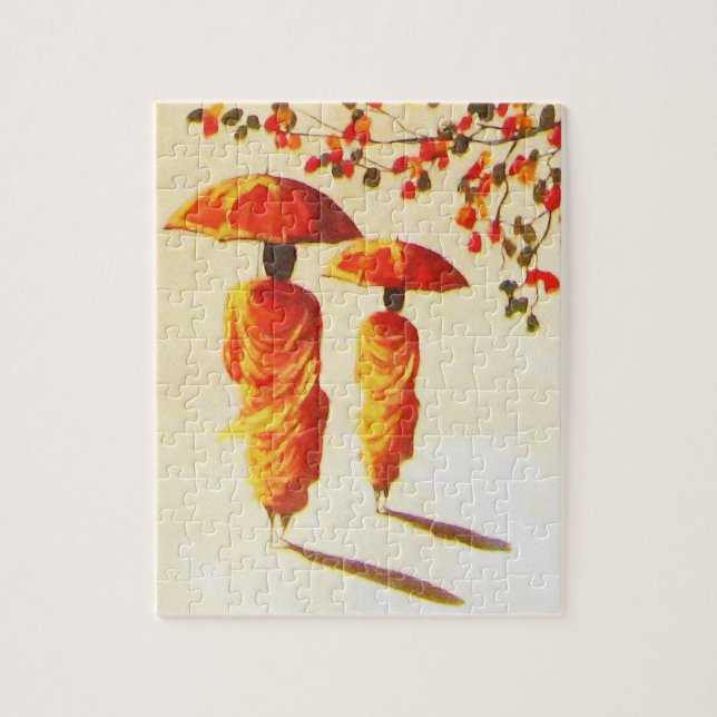 2 laotianische buddhistische Mönche Puzzle (Vertikal)