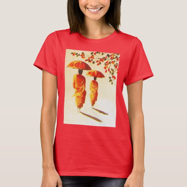 2 laotianische buddhistische Mönche T-Shirt (Vorderseite)
