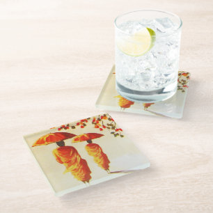 2 laotische buddhistische Mönche Glasuntersetzer