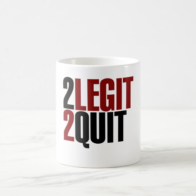 2 Legit 2 Beenden Funny 80er Tasse (Mittel)