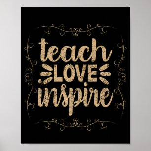 2- Lehre Liebe Inspiriert Shirt, Retro Vintag Lehr Poster