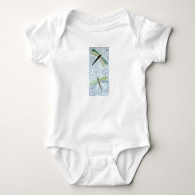 2 Libellen #1 Baby Strampler (Vorderseite)