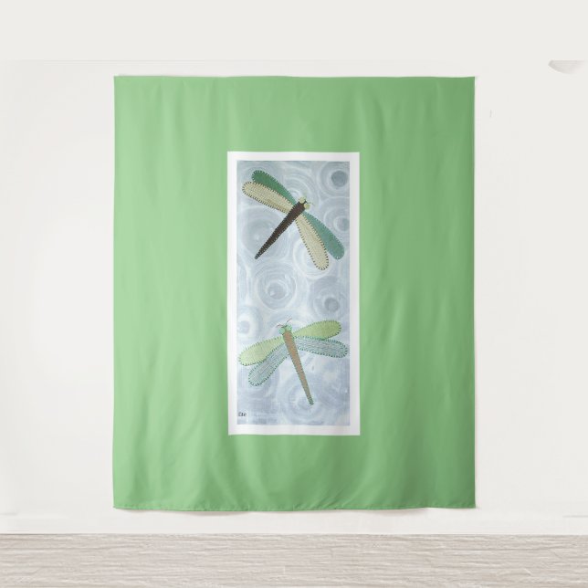 2 Libellen #1 Wandteppich (Vorderseite)