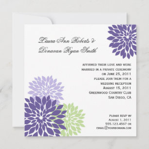 #2 Lila Lavender Green Blume Petals Einladung