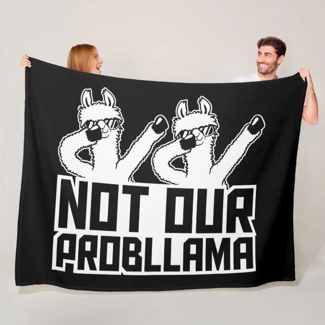 2 Llamas Not Our Probllama Dabbing Sunglasses Cool Fleecedecke (Beispiel)