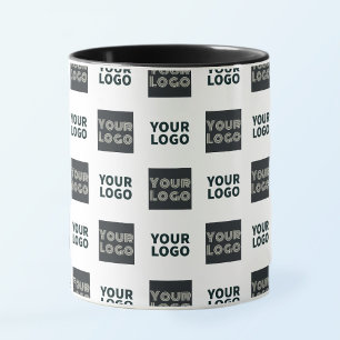 2 Logos Einfaches Wiederholungslogo Weiß Tasse