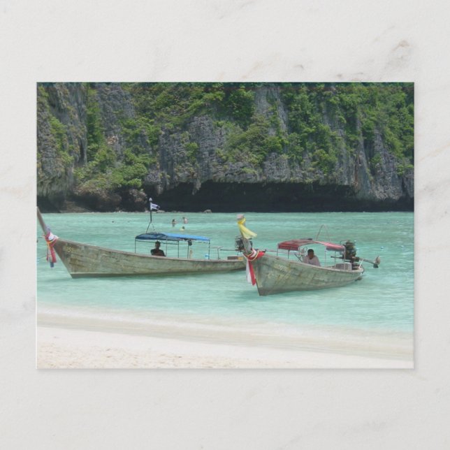 2 Longtail boats - Phi Phi Islands, Thailand Postkarte (Vorderseite)