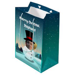 2 lustige Snowmen besonders angefertigt mit Ihren Mittlere Geschenktüte