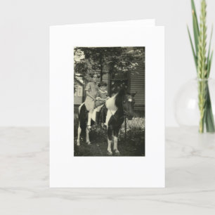 2 MÄDCHEN UND EIN PFERD GRUßKARTE KARTE