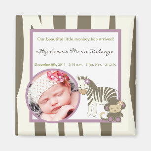 2"" Magnet Jacana Mädchen-Dschungel-Zoo der