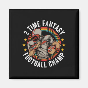 2 Mal Fantasy Football Champ FFFFFFIL Gewinner Ret Magnet