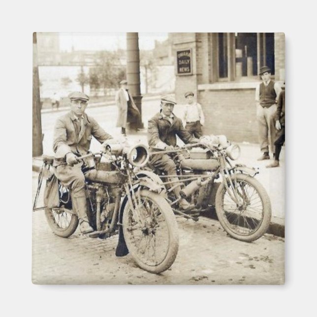 2 Männer auf Motorrädern Magnet (Vorne)