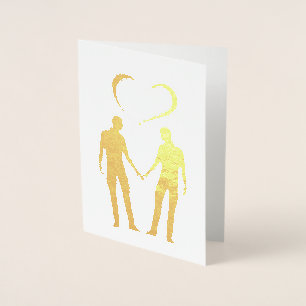 2 men with love Gay men Pride Folienkarte