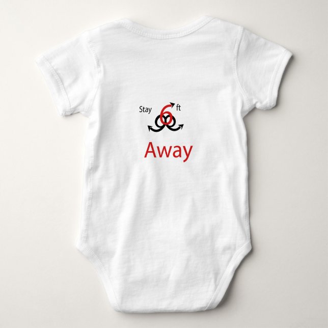 2 Meter weit Bleibe T-Shirt (Rückseite)