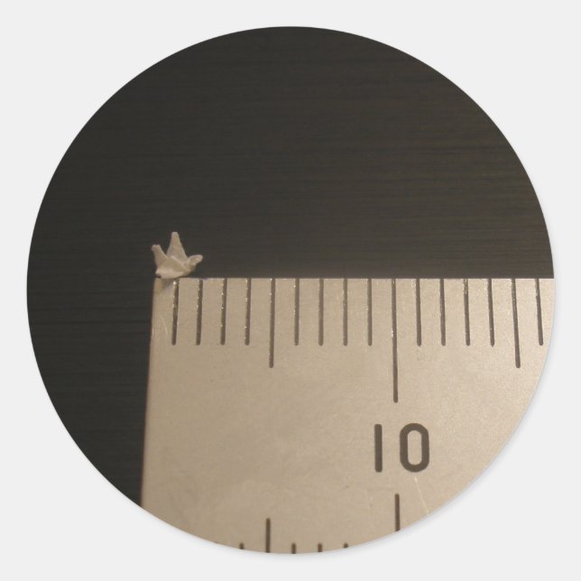 2 mm Origami Crane Runder Aufkleber (Vorderseite)