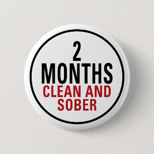 2 Monate säubern und ernüchtern Button