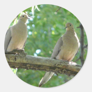 2 Morgentauben Runder Aufkleber