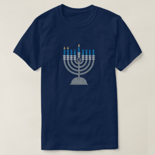 2. Nacht des Hanukkah-Glitzer T-Shirt