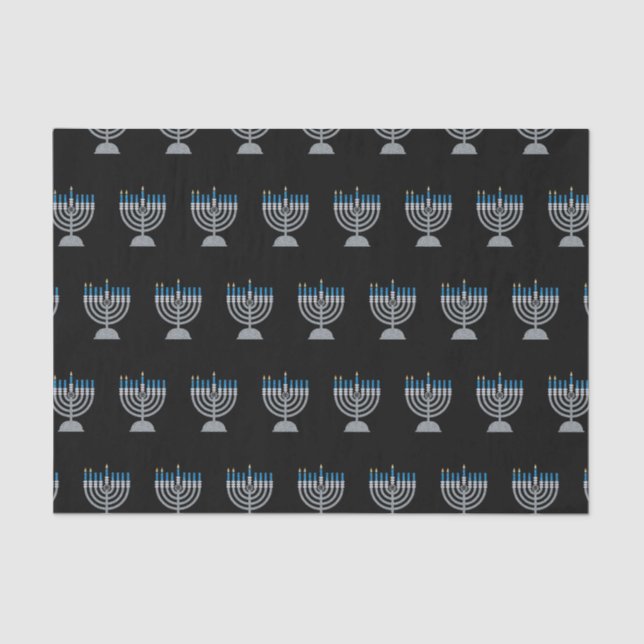 2. Nacht Hanukkah Glitzer Tissue Paper Seidenpapier (Vorderseite)