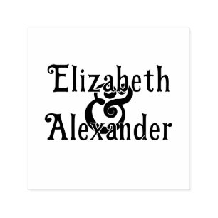 2 Namen über einfaches, feines Ampersand #35 Hochz Permastempel