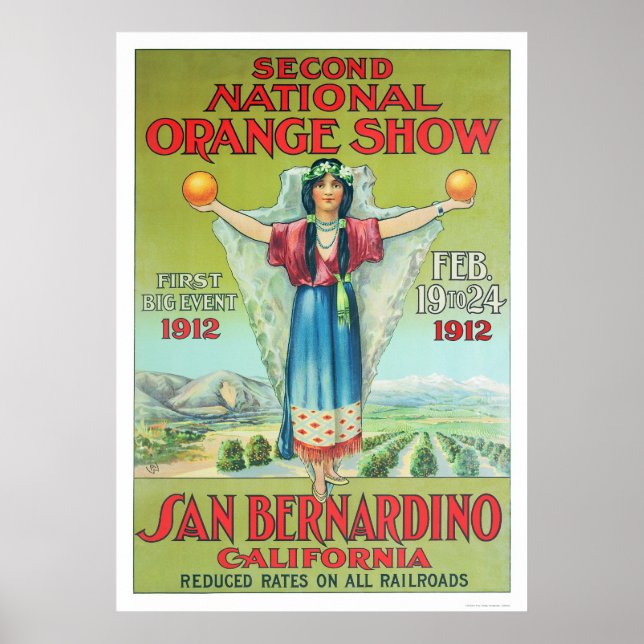 2. Nationale Orange-Show 1912 Poster (Vorne)