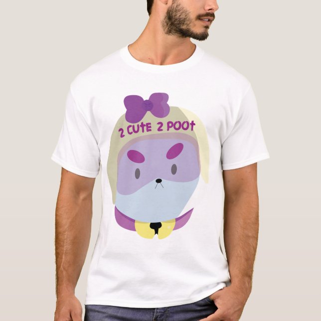 2 NIEDLICH 2 POOT Bee and Puppycat Vector Art T-Shirt (Vorderseite)