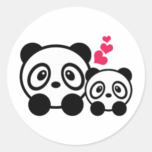 2 Niedliche Panda Stickers