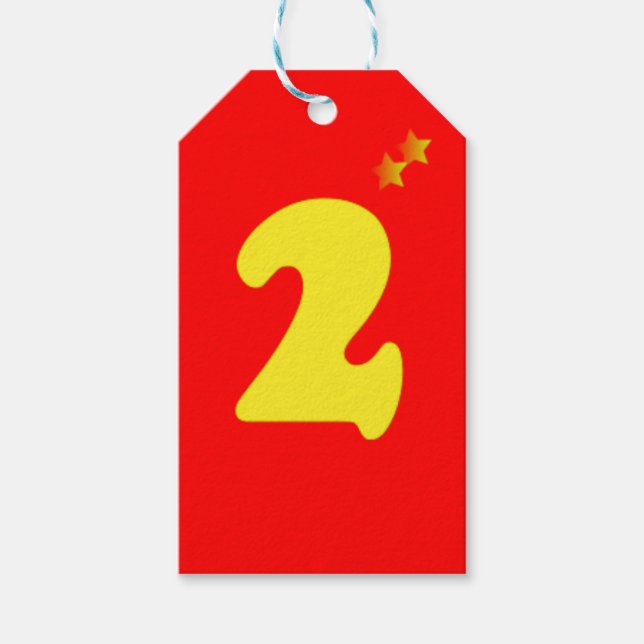 2 Nummer Geschenkanhänger (Vorderseite)