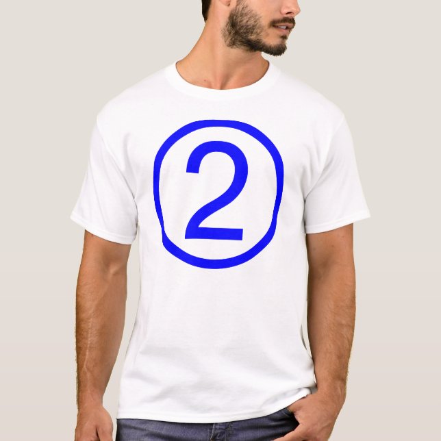 2, Nummer zwei T-Shirt (Vorderseite)