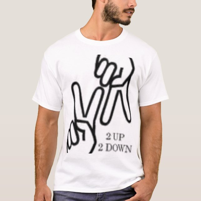 2 oben, 2 unten T-Shirt (Vorderseite)