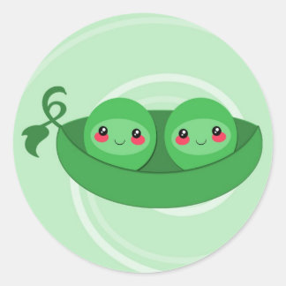 2 PEAS in einem POD - Aufkleber