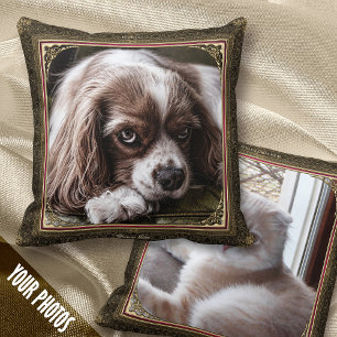 2 PET Foto von Keepsake, Gold/Purple Vintage Frame Kissen