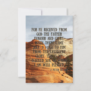 2 Peter 1:17 KJV Flat Greeting Card Karte