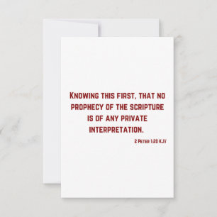 2 Peter 1:20 Bibel Verse Scripture Flat Begrüßung Karte