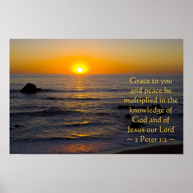 2 Peter 1:2 Poster (Vorne)