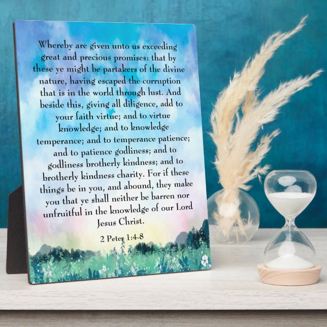 2 Peter 1:4-8 Fotoplatte (Seite)