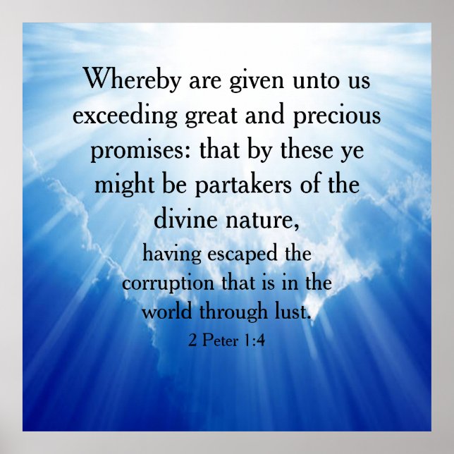 2 Peter 1:4 Poster (Vorne)