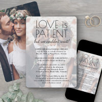 2 Photo Love is Patient Wedding Reception Only